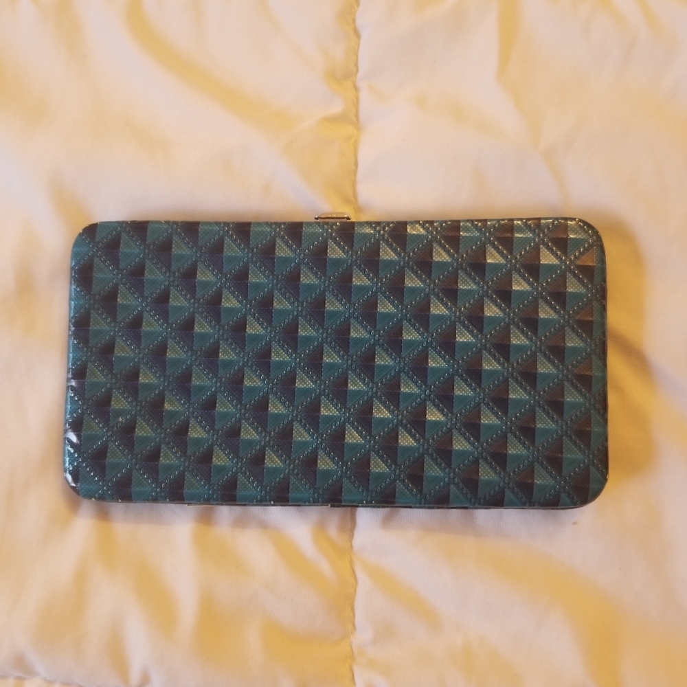 Blue textured wallet